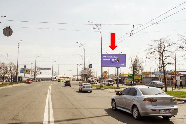 Щит 6x3,  Драйзера Т. ул., 1, в сторону рынка "Троещина"