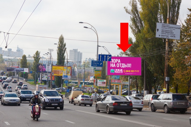 Призма 6x3,  Черновола В. ул., 30 / пр. Победы, Воздухофлотский мост, в сторону пр-кт Победы и пр-кт Воздухофлотский, на светофоре